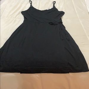 Never worn before black spaghetti strap wrap dress